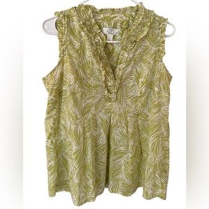 Loft Sleeveless Ruffle Top